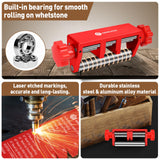 Chisel Sharpening Jig with Diamond Sharpening Stone 400# 1000# Grit, Wood Honing Guide for Chisels and Planes Width 0.1" to 2.8" with Sharpening Angle Fixture, Angle Gauge from 10° to 45° Gohelper