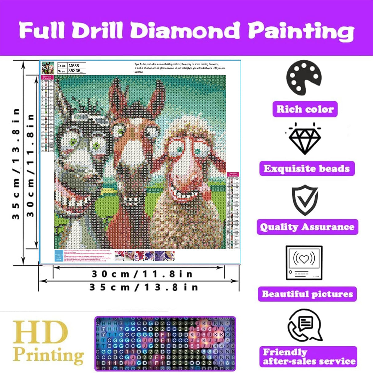 eimivrc Diamond Art Kits for Adults,Funny Diamond Painting Kits for Adults,DIY Full Drill Diamond Painting Kits Gem Art and Crafts for Home Wall Decor(13.8x13.8 inch) eimivrc