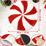 FEBSNOW 1PCS Christmas Bathroom Small Rugs Decor, Christmas Candy Winter Small Rug Bath Mats,Non Slip Absorbent Carpets Doormat with Backing Washable for Tub Living Dining Holiday Bedroom Nursery FEBSNOW