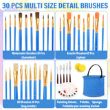 ESRICH 122PCS Professional Painting Set with 1 Wood Easel,72Colors (24 Acrylic Paint, 24 Watercolor,24 Oil) Paint Set, Brushes, Canvases, Painting Supplies Kit for Kids,Students, Artists and Beginner ESRICH