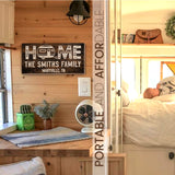 Camping Wood Signs With Name Address, Personalized Camp Wooden Sign Board for Camper Rv Trailer Accessories, Customized Home Wall Decor Farmhouse Plaque, Christmas Gift C1 People People