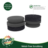 SCRUBIT Grill Cleaning Brush - Grill Sponge Bristle Free BBQ Cleaner with Heavy Duty Scrubber Pad, Safe Cast Iron and Griddle Scraper Pads, Ideal Accessories for Charcoal and Gas Grills - 2 Pack SCRUBIT