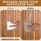 20 Pcs Wood Stain Applicator Pads, Wood Lint and Snag Free Applicator Pads Reusable Fiber Staining Pad Square Thick Rags Cloth for Wood Stain and Oil Based Finishes, White FMOACEN