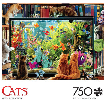 Buffalo Games - Garry Walton - Kitten Distraction - 750 Piece Jigsaw Puzzle for Adults Challenging Puzzle Perfect for Game Nights - Finished Size is 24.00 x 18.00