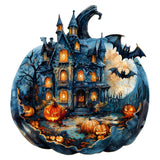 Jigfoxy Wooden Puzzles for Adults, Halloween Pumpkin Wood Puzzles Adult, Unique Animal Shape Wooden Jigsaw Puzzles for Adults, Birthday Gifts for Puzzle Lovers, Family (S-8.5 * 7.8in-100pcs) Jigfoxy