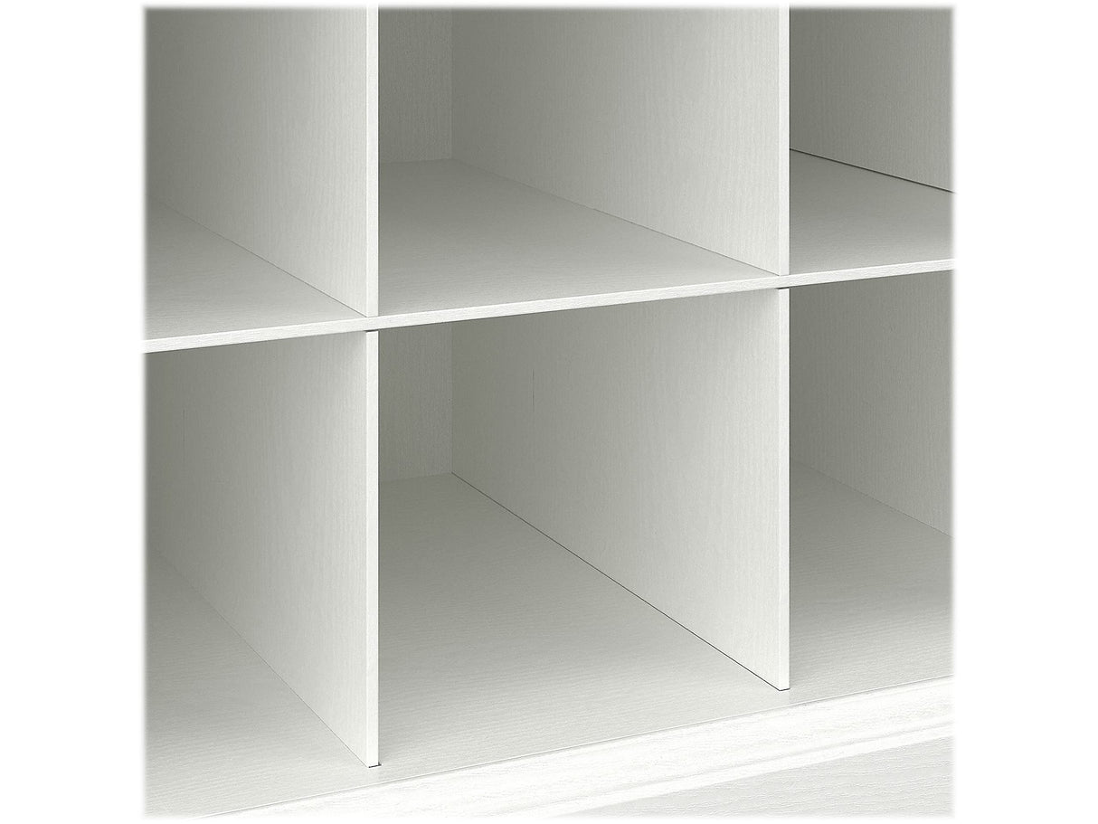 Bush Furniture Woodland 40W Hall Tree and Shoe Storage Bench with Shelves in White Ash, Cubbies and Coat Hooks for Foyer, Mudroom, or Entryway Bush Furniture