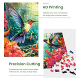 1000 Piece Puzzle for Adults - Hummingbird Garden | Wooden Jigsaw Puzzles 1000 Pieces | Decorations DIY Leisure Game Toy Gift for Family Friends| Difficult Puzzles Size 29 x 20 inches najiaxiaowu