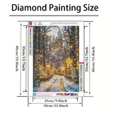 Christmas Castle Diamond Paintings Kits for Beginners, Diamond Arts Kits for Adults, Winter Street Landscape Paint by Diamonds, 5D DIY Full Round Drill Dot Gem Art for Home Wall Decor 11.8x15.8inch GXGLLPZBY