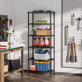 SINGAYE 6 Garage Heavy Duty Shelving Unit Kitchen Pantry Close Home Organizers and Storage Bathroom Shelf Laundry Room Organization Industrial Book Metal Wire Adjustable Shelves SINGAYE