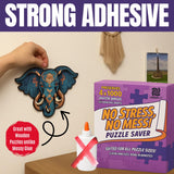 AGREATLIFE 24 Adhesive Puzzle Saver Sheets - Preserve 4 x 1000 Pieces Jigsaw Puzzles - No Stress No Mess - Puzzle Glue Sheets Peel and Stick (24 Sheets with 8 Adhesive Hangers) AGREATLIFE
