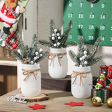 SUPREME LIGHTS ·2017· Christmas Mason Jars, Winter White Mason Jars, Christmas Centerpieces for Home Table Decor, Wood Tray & 3 Decorative Jars, Winter Farmhouse Dining Table Centerpieces Decoration SUPREME LIGHTS ·2017·