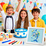 Cute 5d Adult Diamond Art Set with Photo Frame, Suitable for Both Adults and Children. Dolphin Diamond Art, Beautifully Packaged, can be Given as a Home Wall Decoration Gift (7x7 inches) Generic