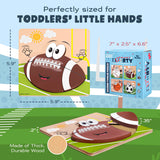 Wooden Puzzles for Toddlers 2-4 | Sports Puzzles | Wood Puzzles for Kids, Toddler Sports Toys for Toddlers, Basketball Toy, Football Toys, Baseball Toy, Soccer Toddler Puzzle 2 3 Year Old Boy Smart and Sporty