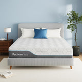 FATHOM Medium Queen Mattress 10 Inch Memory Foam Mattress Queen Size Bed in a Box for Back Pain Relief and Cool Sleep with Gel Foam and Removeable Fiberglass Free Cover, CertiPUR-US Certified FATHOM
