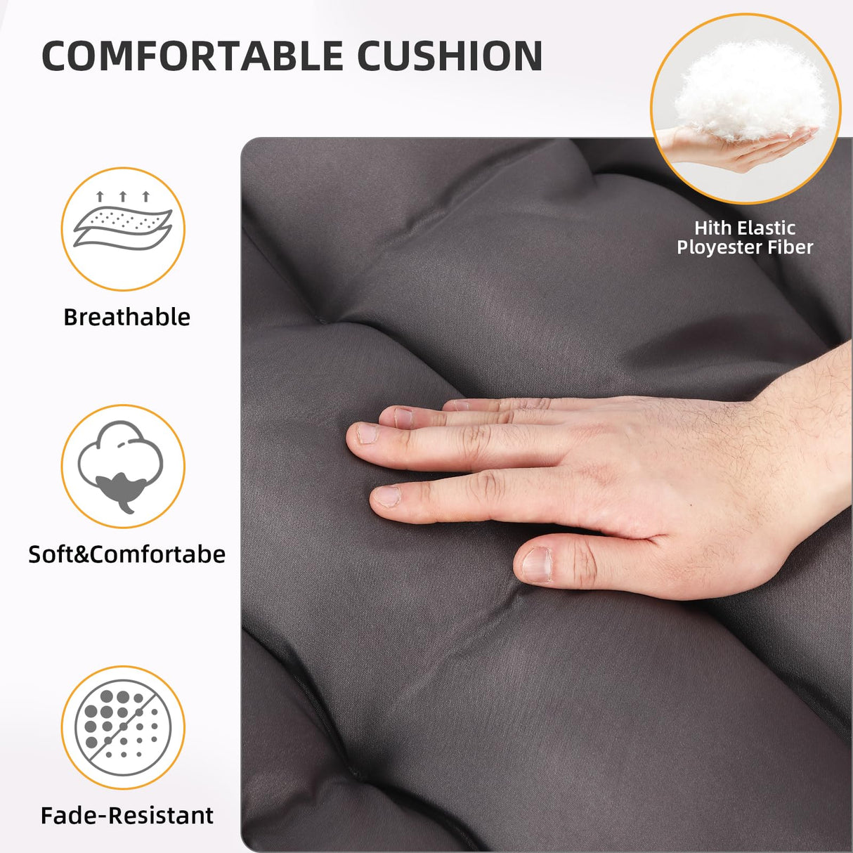 Garvee Egg Chair with Stand,Patio Rattan Wicker Hanging Swing Egg Chair Hammock Chair for Bedroom Porch Garden,Thickened Aluminum Alloy Steel Frame and UV Resistant Cushion,350LBS Capacity Garvee