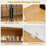 VECELO 72in Tall Kitchen Pantry Cabinet with Doors and Shelves, Large Freestanding Storage Cupboard with Countertop Hutch, Oak VECELO