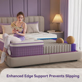 12 Inch Queen Mattress in a Box, Purple Hybrid Mattress with Gel Memory Foam and Pocket Springs for Motion Isolation, Pressure Relief & Cool Sleep, Medium Firm, CertiPUR-US Certified Nelaukoko