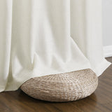 Guken Natural Linen Curtains 84 Inch Length for Living Room Bedroom 2 Panels Set Rod Pocket Light Filtering Semi Sheer Window Curtains 52 Inch Width Boho Farmhouse Linen Drapes Cream Ivory, W52xL84 Guken