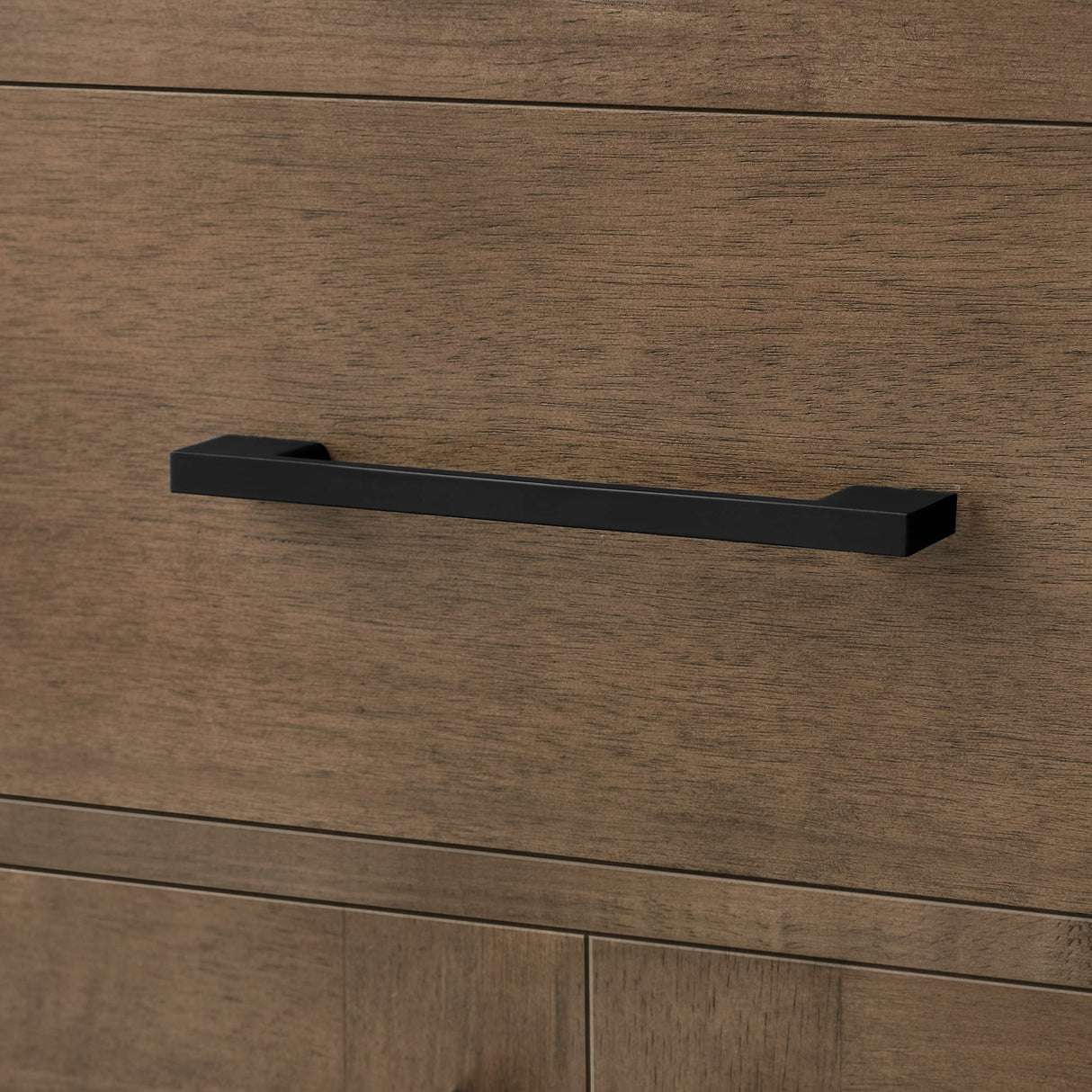 OVE Decors Maya Plus 72 in. Double Sink Bathroom Vanity in Almond Latte Finish, Black Hardware and Included Power Bar OVE Decors