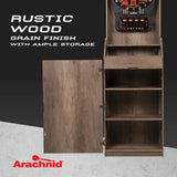 Arachnid E650 Free Standing Dartboard Cabinet Set, Rustic (E650FSRT-BK2) Arachnid