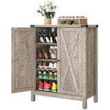 YITAHOME Shoe Cabinet with Doors, Farmhouse 5-Tier Shoe Storage Cabinet for Entryway, Large Capacity Wooden Shoes Rack Organizer for Entryway/Hallway/Closet, Old Oak YITAHOME