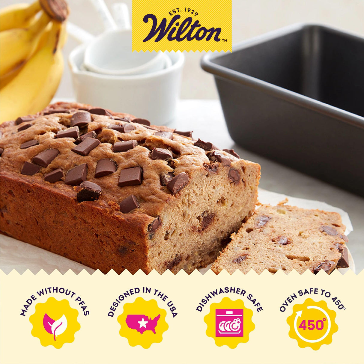 Wilton Advance Select Premium Non-Stick Bread Loaf Pan, 9.25 x 5.25 Inches, Steel, Silver Wilton