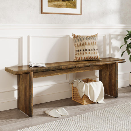 Tribesigns 59-Inch Entryway Bench, Farmhouse Shoe Bench Seat for Hallway, Foyer, Mudroom Tribesigns