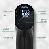 Mecity Sous Vide Precision Cooker Machine 1100W Water Bath Cooking Steak Vegetable Meat Fish 0.5 Degrees Accuracy Immersion Circulator with Recipes Mecity