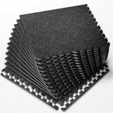 HAPBEAR 0.56'' Thick 12 Pcs 48 Sq Ft Exercise Equipment Mats - High-Density Rubber Top EVA Foam Interlocking Mats, 24x24in Tiles, Heavy-Duty Treadmill Mat for Hardwood Floors, Home Gym Mat HAPBEAR