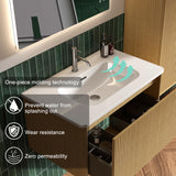 BLUHOUZZ Bathroom Vanity with Sink,Large Storage Wall Mounted Floating Bathroom Vanity with Overflow for Modern Bathroom, One-Piece Sink Basin Minimalist Bathroom Sink Cabinet BLUHOUZZ