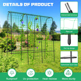 DoCred Tall Garden Arch Trellis Cucumber Trellis for Climbing Plants, 71in Tall Metal Plant Support Trellis for Climbing Vine Vegetable/Fruit/Flower Outdoor Yard Lawn Garden Arch Tunnel Trellis DoCred