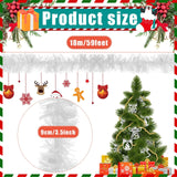 Dingion 59 Feet Christmas Tinsel Garlands Metallic Twist Garland Hanging Garland Ornaments for Halloween Christmas Tree Party Supplies Indoor and Outdoor Decoration(Shinny,White) Dingion