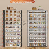 OYREL Shoe Rack 10Tier Large Capacity 50-56Pairs Beautiful Tall Shoe Shelf Free Standing Storage Cabinet Entryway Closet OYREL