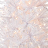 National Tree Company Artificial Pre-Lit Slim Christmas Tree, White, Kingswood Fir, White Lights, Includes Stand, 7 Feet National Tree Company