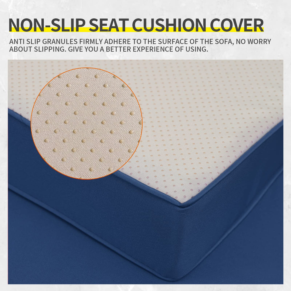 Lviden 7 Pieces Outdoor PE Wicker Furniture Set Patio Rattan Sectional Conversation Sofa Set with Navy Blue Cushions and Glass Top Table Lviden