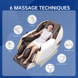 Real Relax Massage Chair Full Body, Zero Gravity SL Track Shiatsu Recliner with Shortcut Key, PS3100(Brown) Real Relax