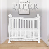 Dream On Me Violet 4-In-1 Convertible Mini Crib In White, Greenguard Gold Certified, JPMA Certified, 3 Position Mattress Height Settings, Non-Toxic Finish Dream On Me