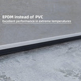 Ginchain Garage Door Seals, Heavy-Duty U+O Shape Bottom Rubber with Aluminum Track Retainer Base + 5cm Brush Combination Kit, Universal Garage Door Weather Stripping Kit (10ft) Ginchain