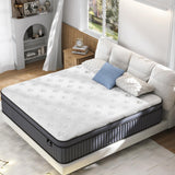 Queen Mattress, Upgrade Strengthen 12 Inch Firm Hybrid Queen Size Mattress in a Box, Mattress Queen Size With Memory Foam and Independent Pocket Springs,Release Pressure, Strong Edge Support EEN EEN SLEEP