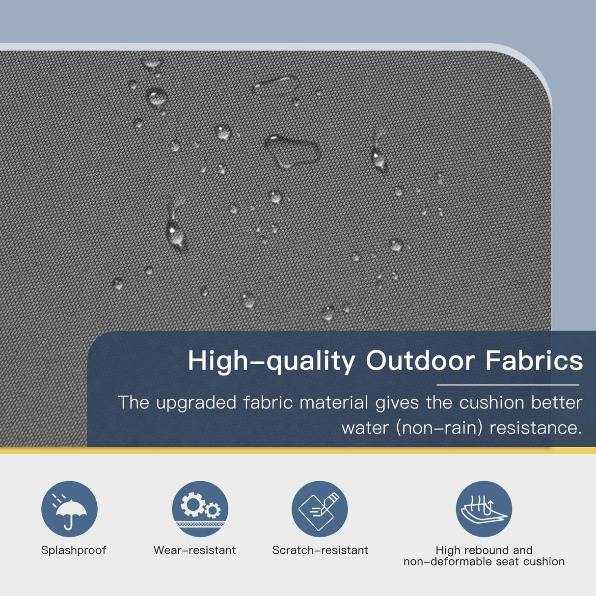 U-MAX Outdoor Patio Furniture Set, 7 Pieces Modern Metal Patio Furniture Set with Waterproof, Outdoor Dining Sofa Set with Table&Chair, Gray Cushions for Balcony, Porch, Lawn, Gray U-MAX