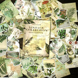 200 Pcs Vintage Ephemera Bundle Junk Journal Kit Scrapbook Supplies Paper Sticker Material Pack Scrapbooking Kit for Art Journaling Bullet Journals Planners Collage Decoupage Crafter Gifts(Greenery) Teniinet