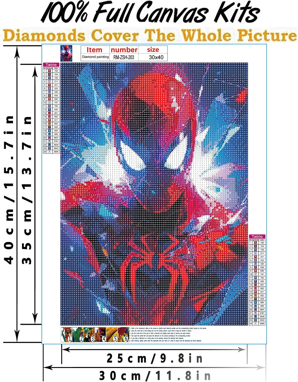 RYMILIE Diamond Painting Kits for Adults - Cartoon DIY 5D Diamond Art Kits Full Drill Diamond Dots Paintings with Diamonds Gem Art and Crafts Home Decor 12x16inch RYMILIE