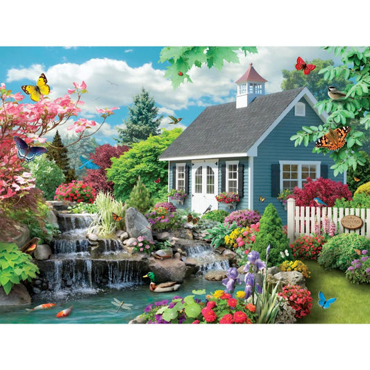 Bits and Pieces - 200 Piece Big Piece Jigsaw Puzzle for Seniors - 15" x 19" - 'Dream Landscape' - 200 pc Large Lettered Pieces Jigsaw by Alan Giana