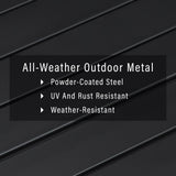 Crosley Furniture Piermont Weather Resistant Metal Outdoor Sectional Coffee Table for Patio, Deck, Porch, Matte Black Crosley Furniture