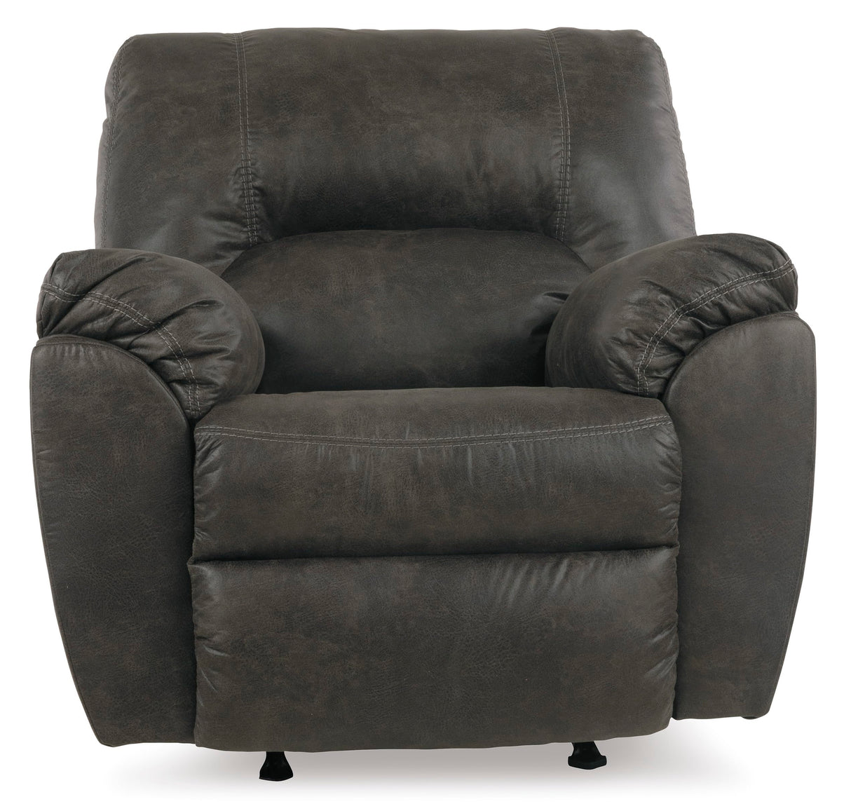 Signature Design by Ashley Tambo Faux Leather Manual Rocker Recliner, Gray Signature Design by Ashley