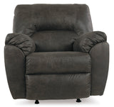 Signature Design by Ashley Tambo Faux Leather Manual Rocker Recliner, Gray Signature Design by Ashley