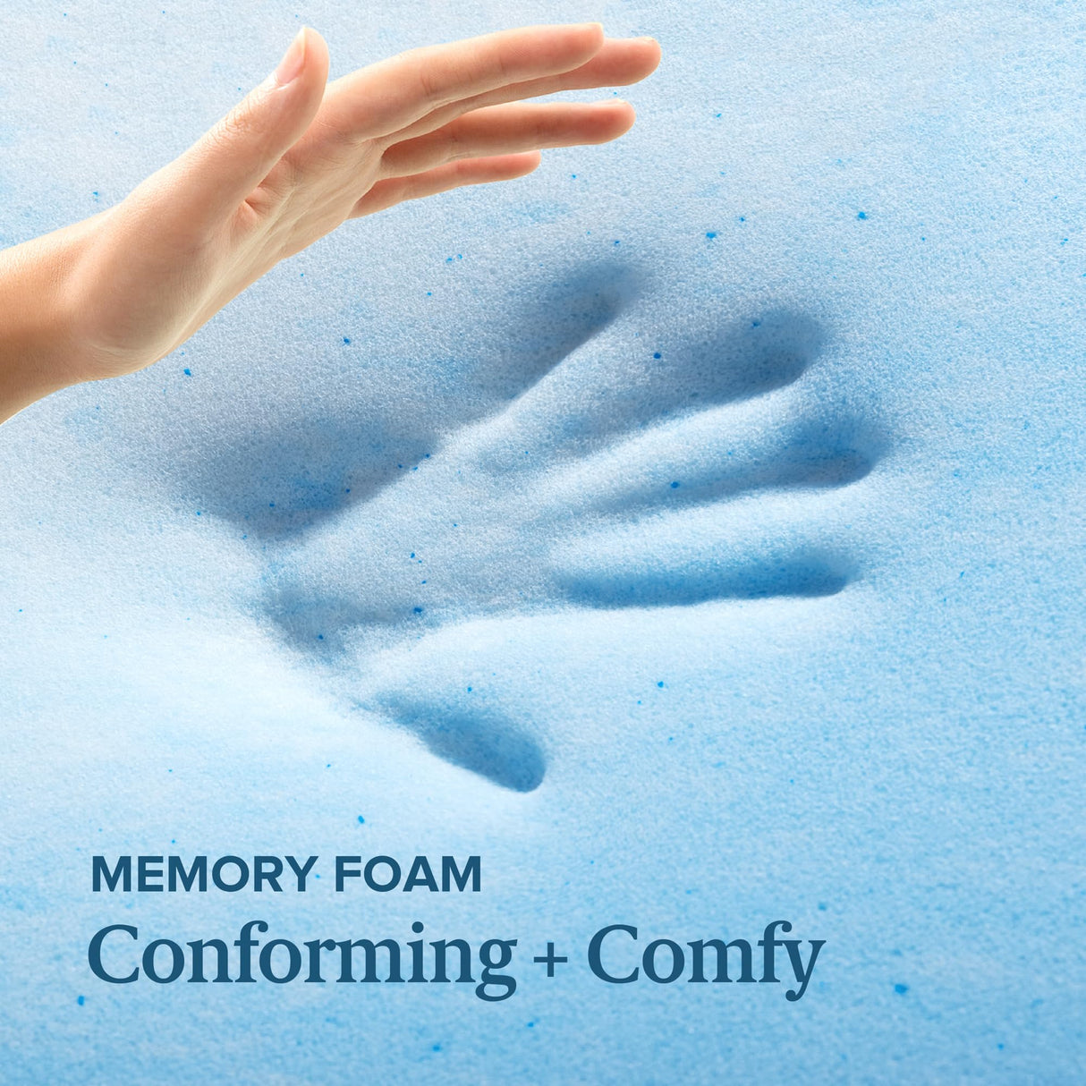 ZINUS 2 Inch Swirl Gel Cooling Memory Foam Mattress Topper, Smaller, More Convenient WonderBox Packaging, Cooling, Airflow Design, CertiPUR-US Certified, King Zinus