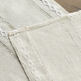 Artoid Mode Beige Rustic Cotton Linen Table Runner, Seasonal Embroidered Hollow Kitchen Dining Table Decoration for Home Party Decor 13x72 Inch Artoid Mode