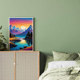 Landscape Paint by Numbers Kit for Adults, Mountain Paint by Numbers for Adults, DIY Adult Stress Relief Painting Art Crafts for Home Decoration 16 x 20 Inch Aestalrcus