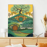 xcemhil Paint by Numbers Kit for Adults Landscape, Cabin Paint by Numbers for Adults, New Zealand House Paint by Number for Gifts and Home Wall Decor 16x20 Inch xcemhil